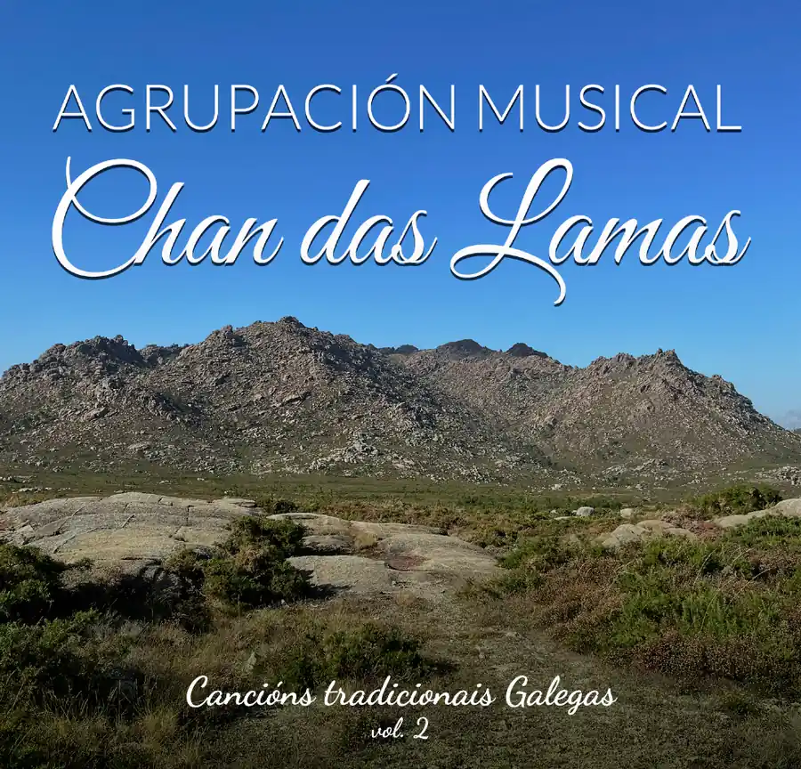 Portada do disco Cancións tradicionais Galegas, volume 2: monte de Carnota baixo un ceo azul